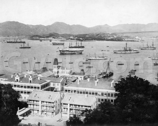 c.1890 View of Naval Yard, harbour & TST from Scandal Point