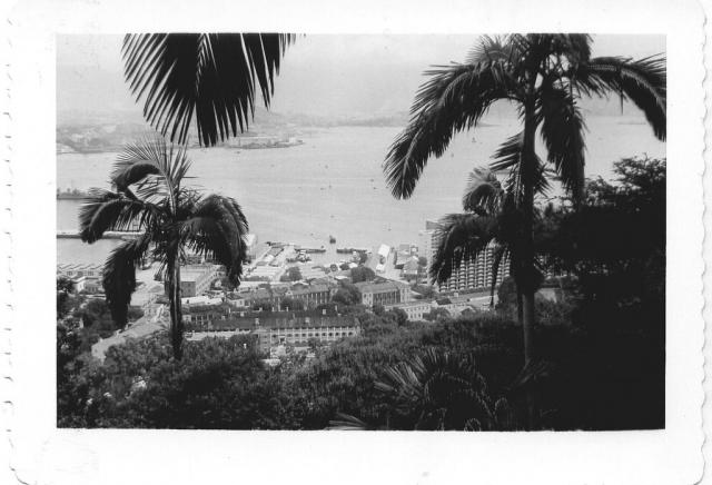 View from The Peak across Hong Kong harbour July 1959
