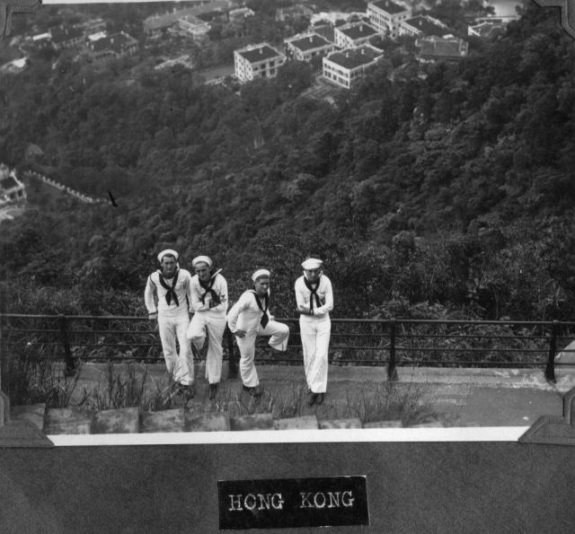 Sailors above Queen's Garden 1930's