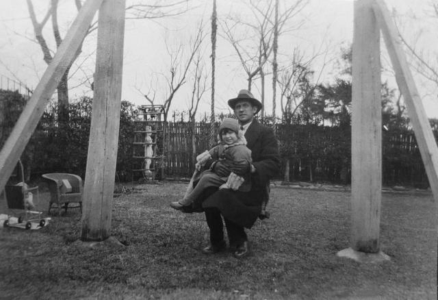 Philip and Sylvia Harding Klimanek in Jessfield Park, Shanghai, ca. 1933