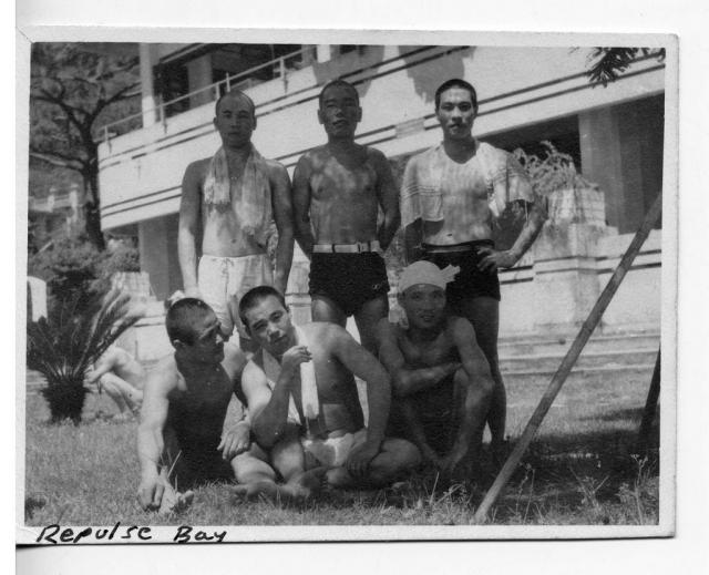 Japanese soldiers relax in Repulse Bay
