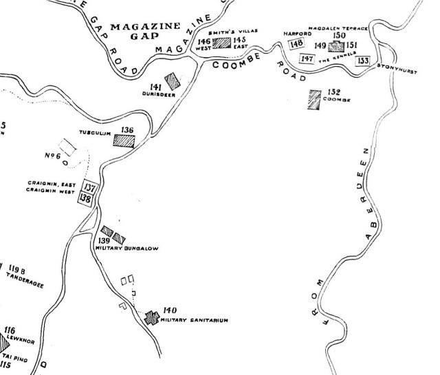 magazine gap - 1909, map of