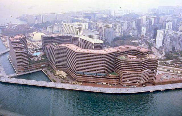 1986 - helicopter view of Tsim Sha Tsui