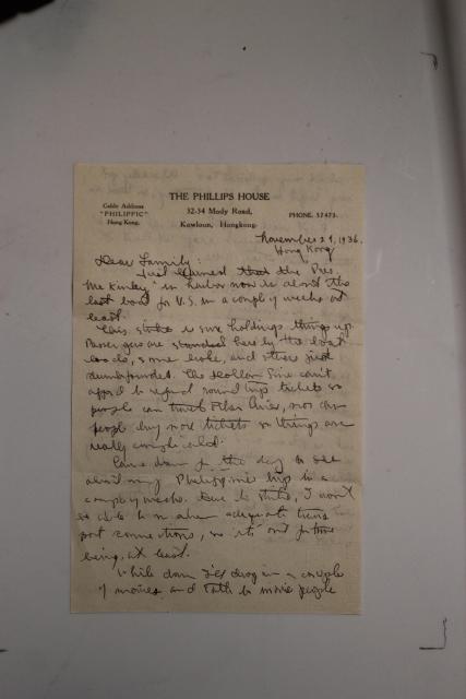 11-29-36 letter From Melville Jacoby to Elza and Manfred Meyberg from Hong Kong p. 1.JPG
