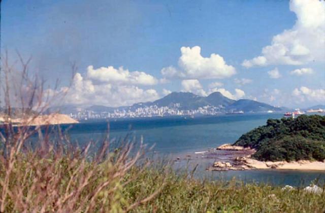 1980 - view to Hong Kong Island from Ma Wan