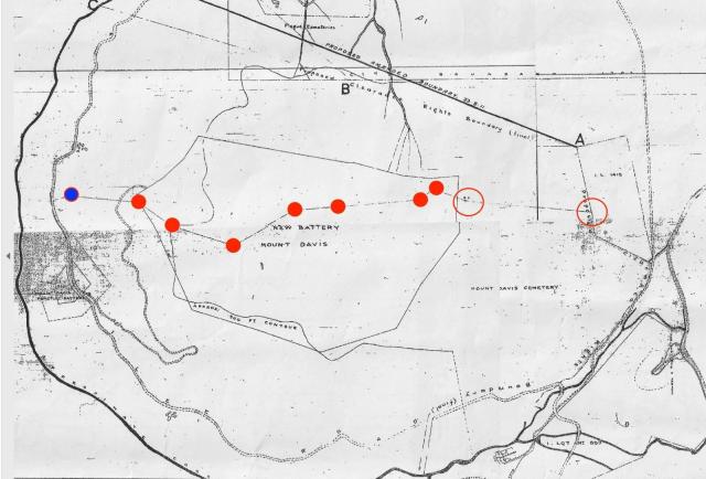 Mount Davis Cemetery Obslisk map
