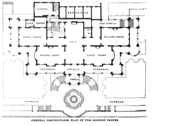 "Marble Hall" - Ground Floor Plan, 1905