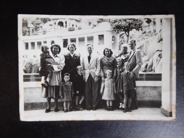 The Weeks and Robinson families at Tiger Balm Gardens 1952