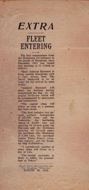 SCMP and HKT August 30 1945