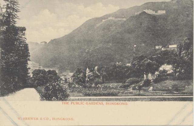 The Public Gardens, Hong Kong. Postcard purchased 1908.jpg