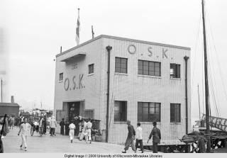 Hong Kong, OSK Japanese shipping company building in the harbor