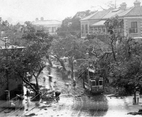 1923 Typhoon Tram Damage