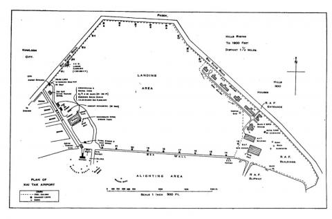 1940 Layout Plan of Kai Tak Airport