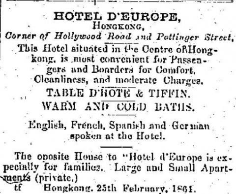 1864 Hotel D' Europe