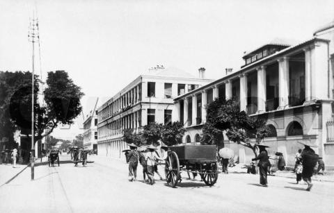 c.1901 - "The Naval Department Buildings, Queen's Road"