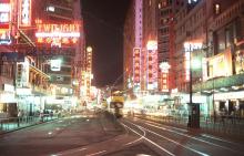 1970 Causeway Bay at night