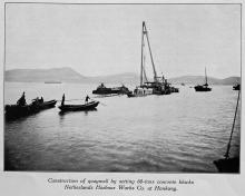 Netherlands Harbour Works Co.: Construction of quaywall at Hong Kong, ca. 1925