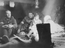 Reginald & Sylvia Harding Klimanek in a dug out during 1932 Japanese attack of Shanghai