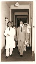 Laichikok Hospital interior - a corridor, 1952