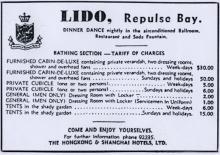 LIDO Repulse Bay tariff 1952