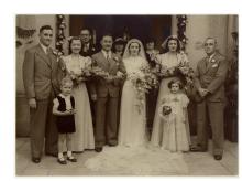 Wedding of Ron Brooks and Helene Caudron, 1939