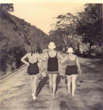 1937 Going swimming.