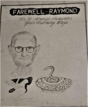 Invitation card for the farewell party on the retirement of Raymond Smith