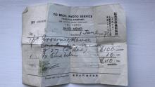 receipts from shops in Hong Kong 1956/57