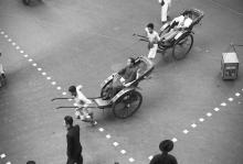 Hong Kong, rickshaws on the street