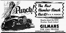 GILMANS-the Car People-Humber Hawk-the car with Punch!