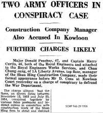 Two Army Officers - Charged with Corruption -1956