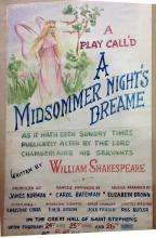 Poster for "Midsommer nights dream"