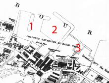 1905 map of the Naval Yard Extension