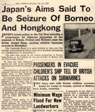 Invasion prediction July 1940-UK newsprint