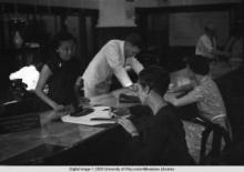 Hong Kong, American evacuees during World War II at the American Express Travel Department
