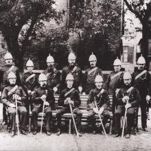 Senior police officers at Central Police Station, 1885