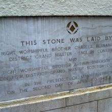 Kennedy Road - Zetland Hall Foundation stone