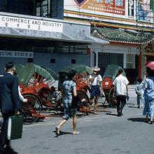 1959 Rickshaw Rank at Kowloon Star Ferry