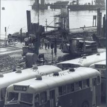 Old Tsuen Wan Ferry Pier reclamation and bus station 1982