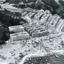 1963 於空中向東看柴灣新區一景