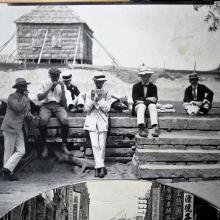 Hong Kong, group of young men relaxing, ca. 1900