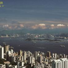 Hong Kong, morning view from Victoria Peak, 1983