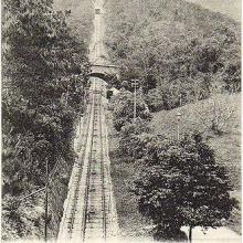 Hongkong - View of the Peak Tramway 1906