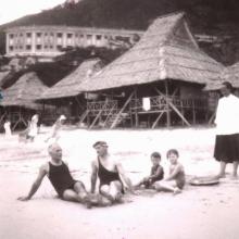 Grandpa and co at Repulse Bay, Hong Kong 1933