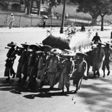 Hong Kong 1930s, funeral procession, vehicle registration 2748