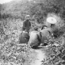 A group of Chinese men having a break, Hong Kong, ca. 1910