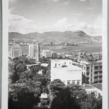 Postcard Hong Kong: view from Peak mid levels, ca. 1951