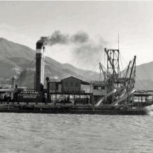 Wesselingh family archive: dredger "Portugal" in Hong Kong, Causeway Bay Reclamation, 1953