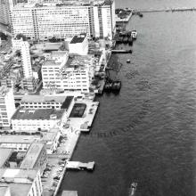 An aerial view of North Point waterfront 1976 