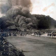 1918. Fire at Happy Valley racecourse